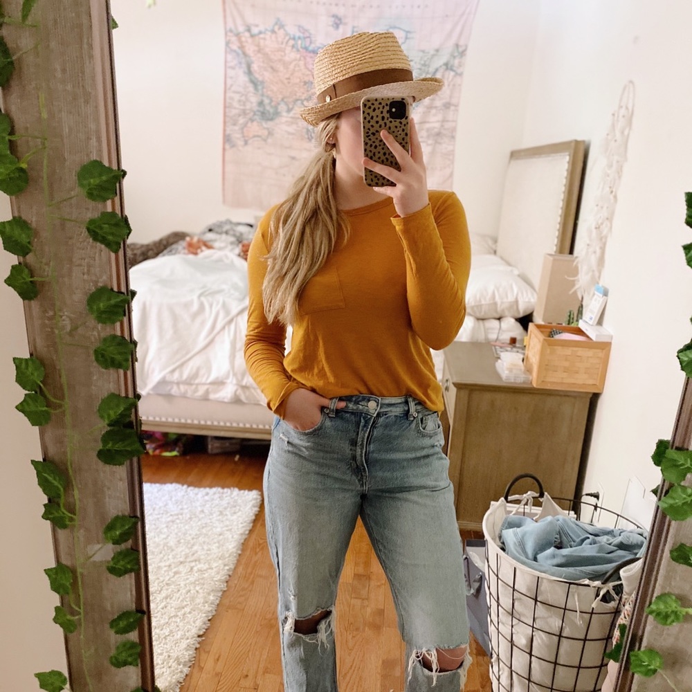 ☼ yellow long sleeve tee - Picture 1 of 7